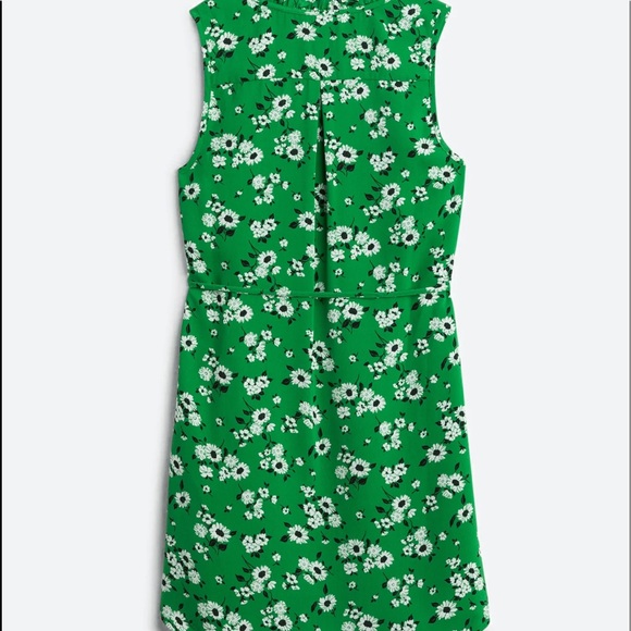 Worn once Market & Spruce Green Floral Jeanie Ruffle Detail Dress - Picture 7 of 8